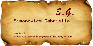 Simonovics Gabriella névjegykártya