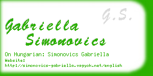 gabriella simonovics business card